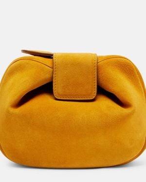 Gabriela Hearst Soft Demi Small Leather Clutch - Yellow