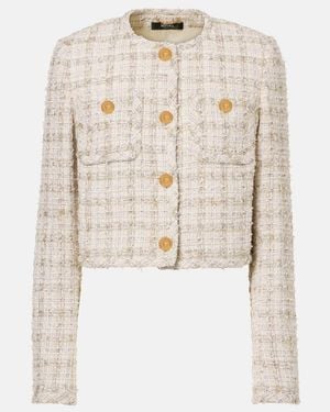 Versace Medusa Tweed Jacket - White