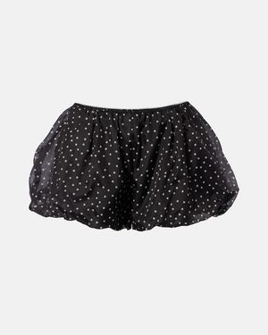 SIR. Polka-Dot High-Rise Silk Shorts - Black