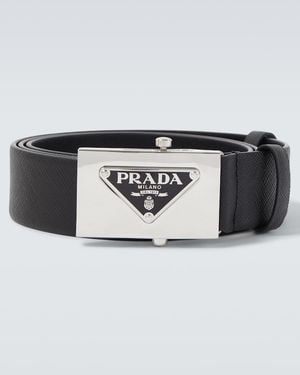 Prada Guertel Aus Saffiano-Leder - Schwarz