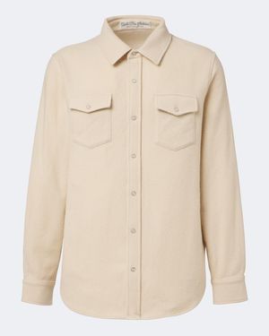 God's True Cashmere Cashmere Shirt With Rose Quartz - Natural