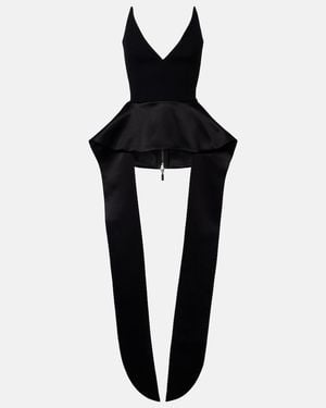 Maticevski Top Frame Aus Satin - Schwarz