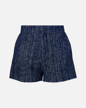 FRAME Cotton Tweed Shorts - Blue