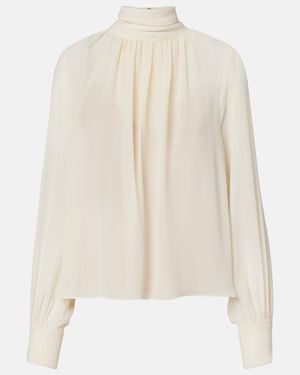Vince Chiffon Blouse - Natural