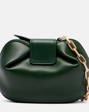 Gabriela Hearst Clutch Soft Demi Aus Leder - Grün