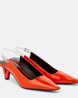 Versace Slingback-Pumps Aus Lackleder - Rot