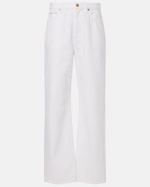 TOVE Sade High-Rise Straight Jeans - White