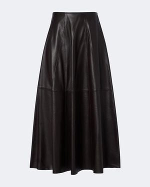 Arma Eleni Suede Midi Skirt - Black