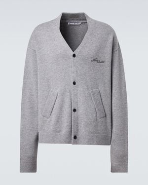 Acne Studios Cardigan Aus Wolle Und Yakwolle - Grau