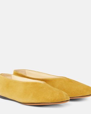 Proenza Schouler Tee Suede Ballet Flats - Yellow