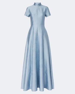 Emilia Wickstead Robe Malinda Aus Cloque - Blau