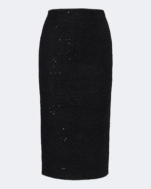 Roland Mouret Sequined Boucle Pencil Skirt - Black