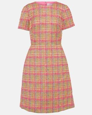 Carolina Herrera Checked Midi Dress - Pink