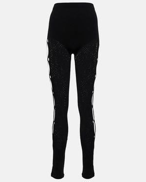 The Attico Lace Leggings - Black