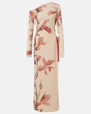 SIR. Floral One-Shoulder Maxi Dress - Natural