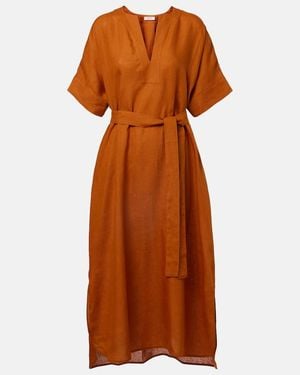 Eres Caftan Bibi De Lino - Marrón