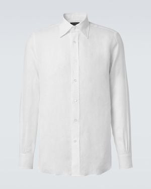 Thom Sweeney Camisa De Lino - Blanco