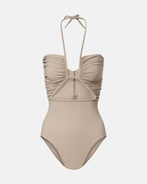 Rick Owens Prong Cutout Swimsuit - Natural