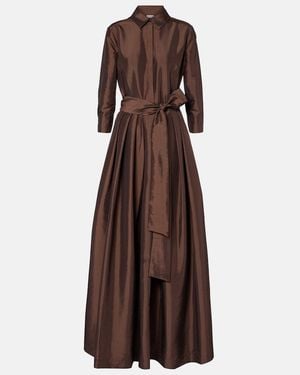 Jonathan Simkhai Julip Belted Taffetta Gown - Brown