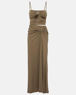 Christopher Esber Orbit Ruched Maxi Dress - Natural