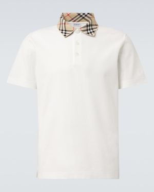Burberry Polohemd Aus Baumwolle - Weiß