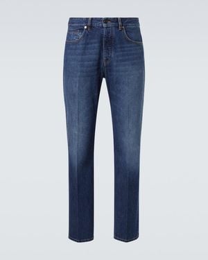 Givenchy Mid-Rise Straight Jeans - Blau