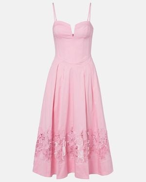 Rebecca Vallance Montreux Cotton-Blend Bustier Dress - Pink