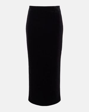 Roland Mouret Velvet Midi Skirt - Black