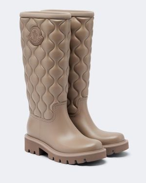 Moncler Botas De Lluvia Kickstream Acolchadas - Marrón