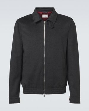 Brunello Cucinelli Virgin Wool Blouson Jacket - Black