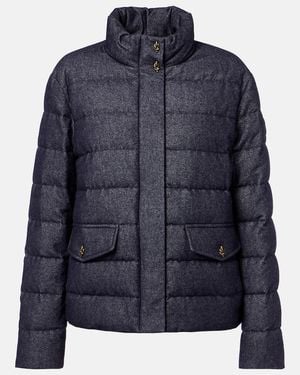 Moncler Bessettez Cotton Down Jacket - Blue