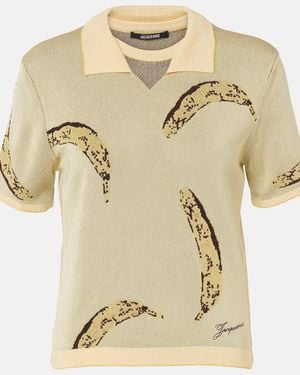 Jacquemus Marino Jacquard Polo Shirt - Natural
