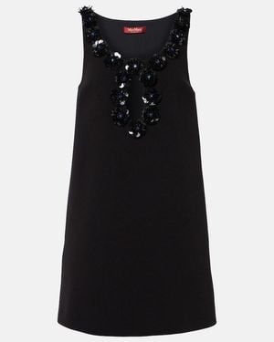 Max Mara Delis Sequined Cutout Crepe Minidress - Black