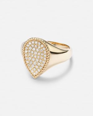 Yvonne Léon Pinky Ring Aus 18Kt Gelbgold (750/1000) Mit Diamanten - Weiß