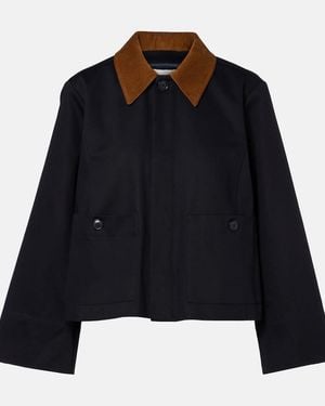FRAME Small Cotton Trench Jacket - Black