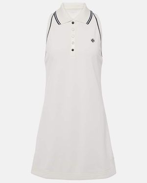 Tory Sport Cotton Pique Minidress - White