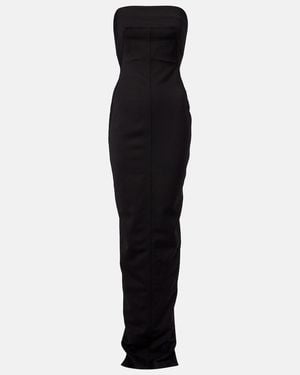 Rick Owens Wool-Blend Bustier Gown - Black