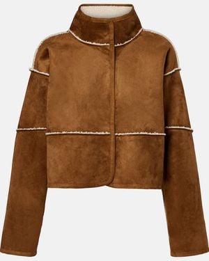 Velvet Kelly Cropped Jacket - Brown