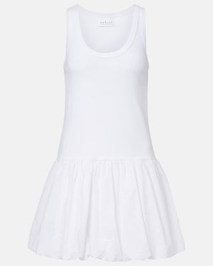 Velvet Isla Cotton-Blend Poplin Minidress - White