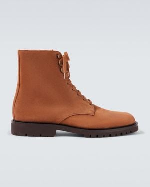 Brunello Cucinelli Suede Lace-Up Boots - Brown