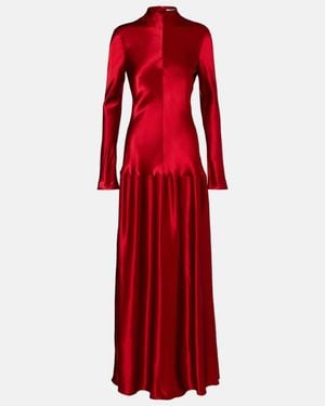 FFORME Mila Satin Maxi Dress - Red