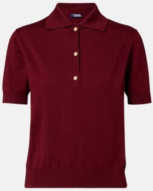 Max Mara Cotton, Silk, And Cashmere Polo Jumper - Red