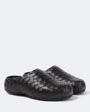 Bottega Veneta Mules Klog Intrecciato Aus Leder - Schwarz