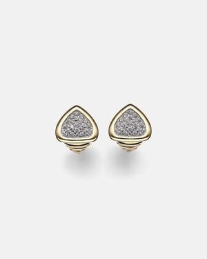 Marina B Pendientes Trisola De Oro De 18 Ct Con Diamantes - Blanco