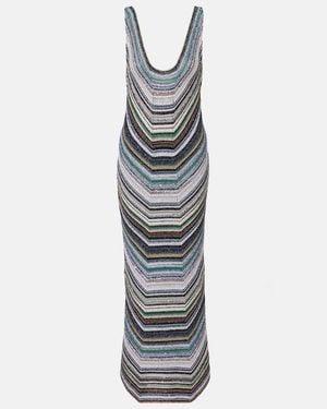 Missoni Striped Lame Gown - Grey
