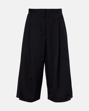 The Row Kalyan Wool Bermuda Shorts - Black