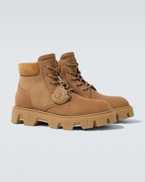 Moncler Peak City Suede Ankle Boots - Brown