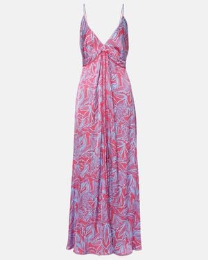 Poupette Denise Printed Maxi Dress - Purple