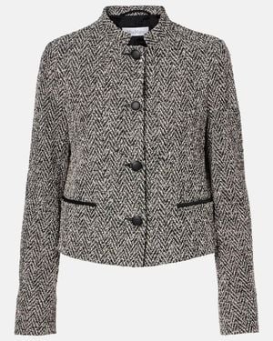 Max Mara Donald Cotton And Wool-Blend Jacket - Grey