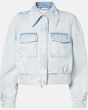 Dries Van Noten Cropped Denim Jacket - Blue
